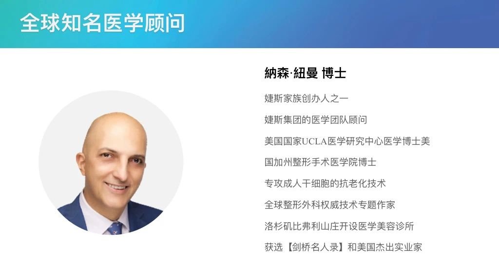 婕斯外用护肤品luminesce系列科学家纽曼博士Dr. Nathan Newman